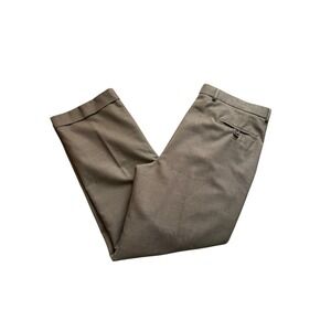Dockers Men's‎ Dress Pants 38x32 Brown Pleated Relaxed Fit Wool Blend